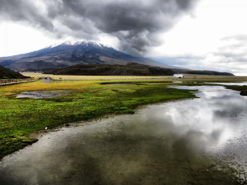 Cotopaxi, seen on and Andes trek in Ecuador.
