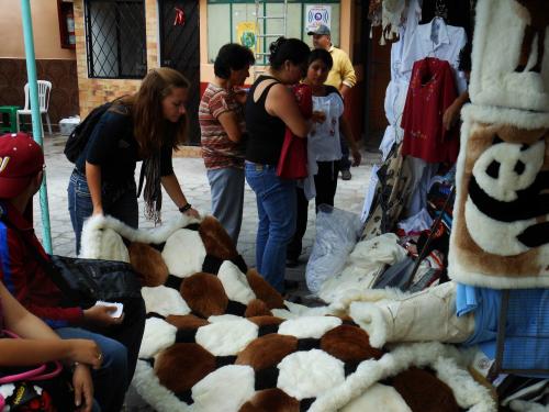 7 BEST ART AND CRAFTS MARKETS OF ECUADOR: Alpaca rug, art market, Quito, Ecuador