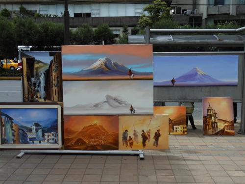 7 BEST ART, HANDICRAFTS MARKETS OF ECUADOR: Paintings at Ejido Park, Quito, Ecuador