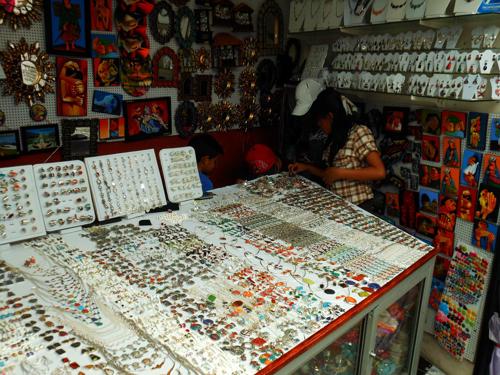 7 BEST ART AND CRAFTS MARKETS OF ECUADOR: Silver jewelry at art market, Quito, Ecuador