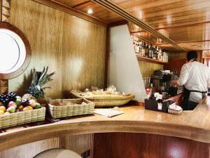 ECUADOR DEVILS NOSE: Luxury bar at the Crucero Train. 