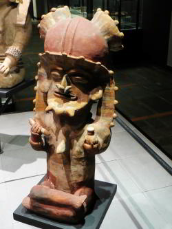 MUSEUMS IN QUITO: Ceramic royal person at Casa de Cultura, Quito, Ecuador