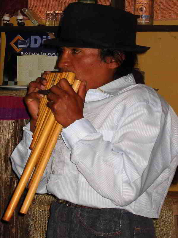 OTAVALO MARKT: Otavalo Indianner Musikant