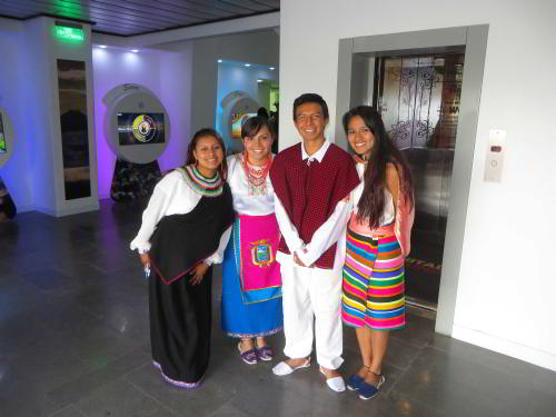 WHAT IS MITAD DEL MUNDO MONUMENT? Hosts at the Ethnographic Pavilion. 