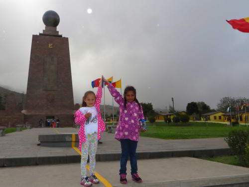 WHAT IS MITAD DEL MUNDO MONUMENT? The yellow Equator Line symbolizing the equator