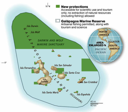 Zoning map of the Galapagos Marine Reserve