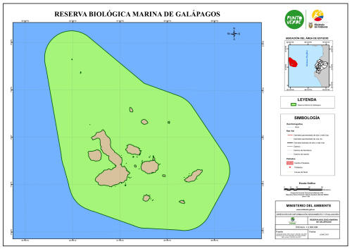 Map of the Galapagos Marine Biological Reserve
