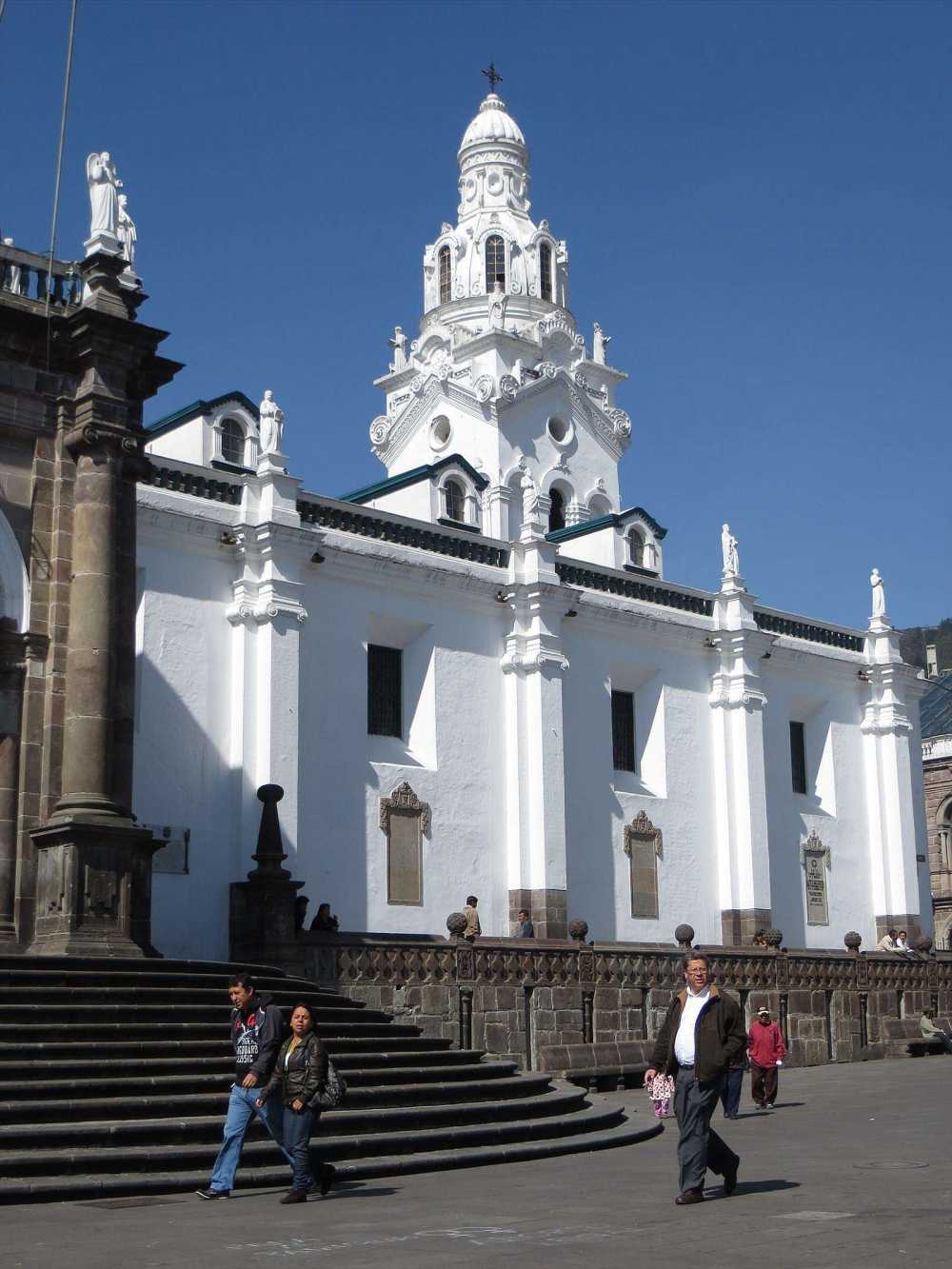 National Cathedral in Quito at the Republic Square